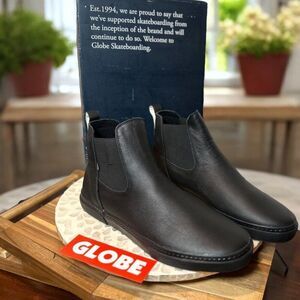 Globe Dover II Black Wasted Talent Leather Chelsea Skate Boots Mens 14 US EUR 48